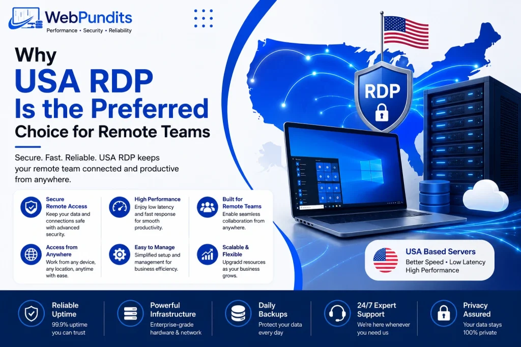 Why USA RDP is the preferred choice for remote teams in 2026 with secure and high-performance remote desktop access