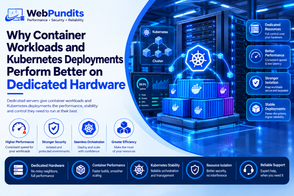 Kubernetes deployments and container workloads running on dedicated hardware